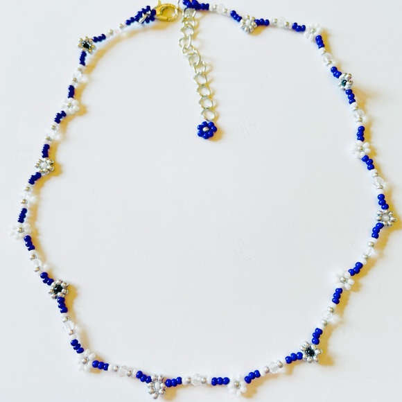 Daisy Flower Choker Wrap Bracelet Layered Summer Purple Boho Crystal Y2K New - Picture 9 of 9